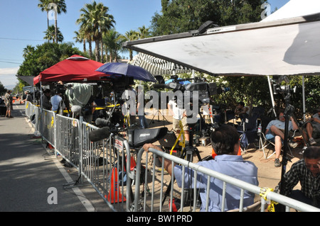 Michael Jackson Memorial al di fuori della casa madre Foto Stock