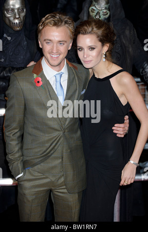 Tom Felton assiste la Premiere mondiale di Harry Potter ed il Deathly Hallows parte 1, Londra, 11 novembre 2010. Foto Stock