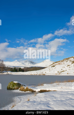 Kelly Hall Tarn, su Torver comune e le colline a Coniston, Parco Nazionale del Distretto dei Laghi, Cumbria, England Regno Unito Foto Stock