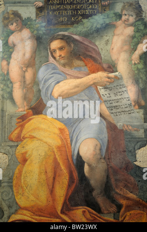 Affresco del profeta Isaia di Raffaello, Chiesa di Sant'Agostino Foto Stock