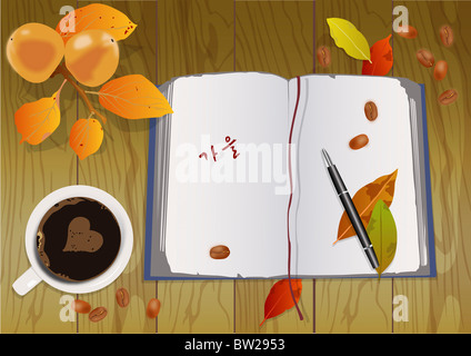 Autunno in aria illustraion Foto Stock