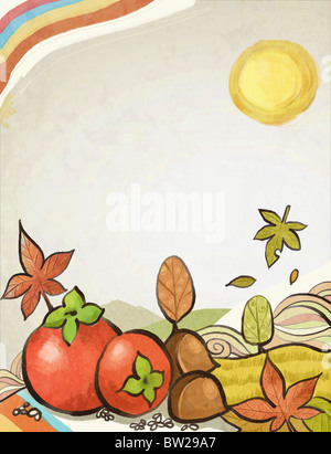 Autunno in aria illustraion Foto Stock