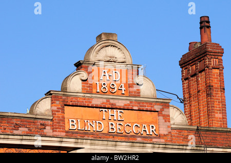 Il mendicante cieco Pub, Whitechapel Road, London, England, Regno Unito Foto Stock