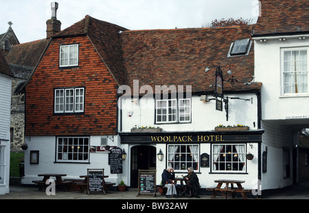 Il Woolpack Hotel a Tenterden, Kent, Inghilterra Foto Stock