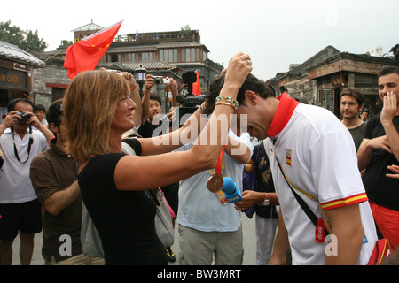 Olympic spettatore Celebrity Round Up Foto Stock