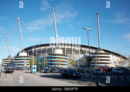 City of Manchester Stadium casa del Manchester City Calcio Club Foto Stock