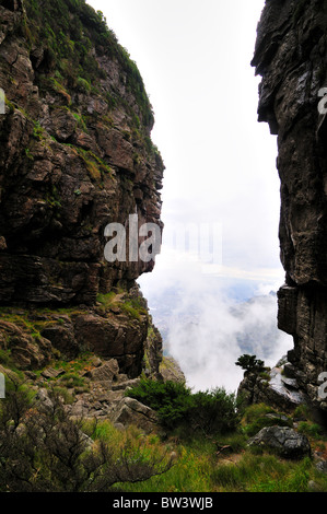 Platteklip Gorge. Table Mountain National Park, di Città del Capo, Sud Africa. Foto Stock