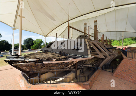 La USS Cairo corazzata cannoniere, divenuto il Parco nazionale militare di Vicksburg, Mississippi, STATI UNITI D'AMERICA Foto Stock