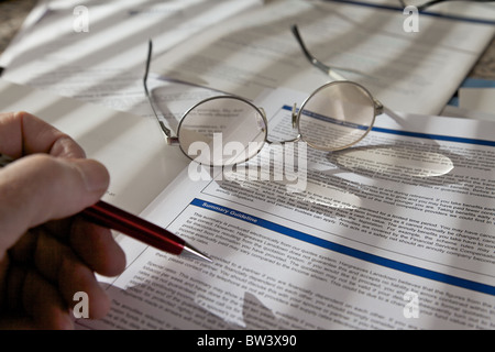 Pianificazione previdenziale Foto Stock