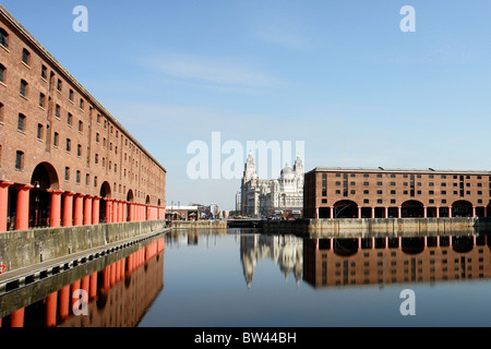 I colonnati, Albert Dock, Liverpool, Merseyside England, Regno Unito Foto Stock