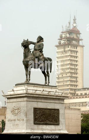 Aegypten ha, Kairo, Midan Opera, Reiterstatue des Ibrahim Pascha Foto Stock