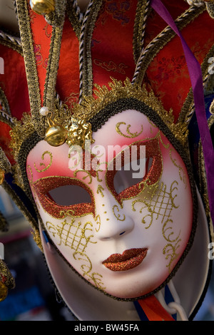 Maschere veneziane stallo costume maschera palla Venezia Italia Foto Stock