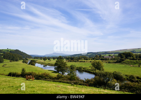 Crook O'Lune bellezza posto vicino a Lancaster (tradotto come ansa del fiume Lune) Foto Stock