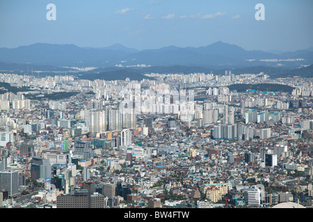 Panoramica, Cityscape, Seoul, Corea del Sud, Asia Foto Stock