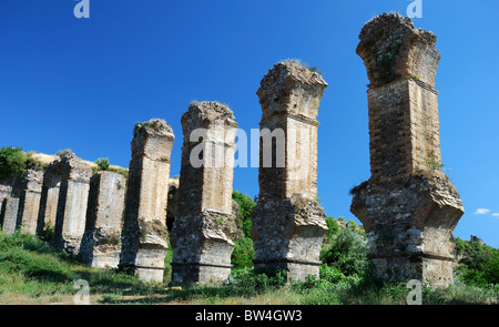 Vista archeologico dell antico sito di Perge Turchia Foto Stock