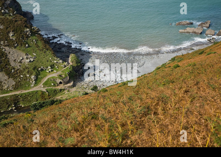 Vista della Bocca heddons, Devon, Regno Unito Foto Stock