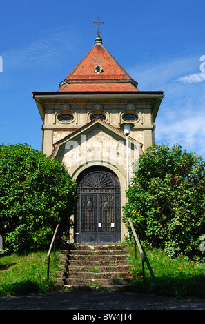 Cappella del Sacro Cuore di San Giacomo in modo Posieux, cantone di Fribourg, Svizzera Foto Stock