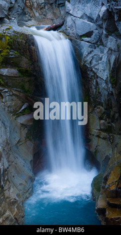 Christine Falls, il Parco Nazionale del Monte Rainier, Washington. Foto Stock