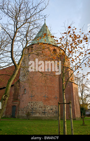 Chiesa in Salzhausen, Germania; Kirche in Salzhausen, Lüneburger Heide Foto Stock