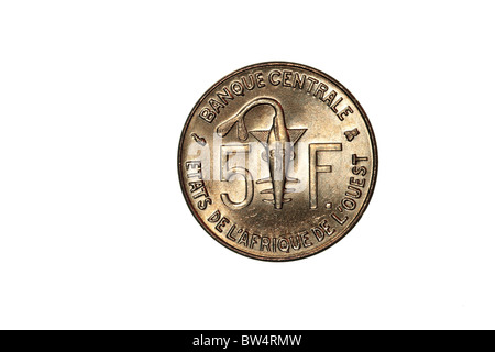 West African Franc Coin Foto Stock