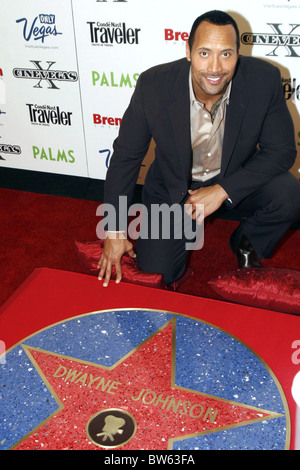 Inaugurazione di Brenden Star di Dwayne Johnson Foto Stock