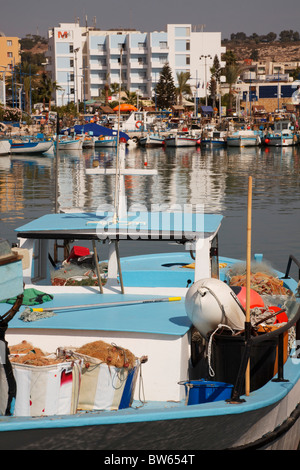 Locali di barca da pesca in Ayia Napa Harbour, Cipro. Foto Stock