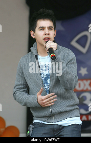 Benvenuti a casa parte per l'idolo americano David Archuleta Foto Stock