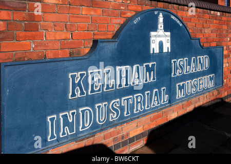 Kelham isola museo industriale segno, Sheffield Foto Stock