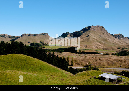 Te Mata Peek,Tukituki Valley,Fiume,Te Mata Rd,Colline di Kaokaoroa, gamme Raukawa,Hawke's Bay,Havelock North, Nuova Zelanda Foto Stock