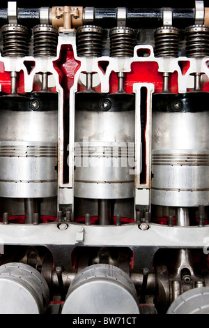 Tagliare attraverso il modello di motore a pistone Foto Stock