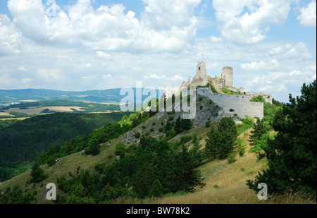 Rovine di Cachtice Foto Stock