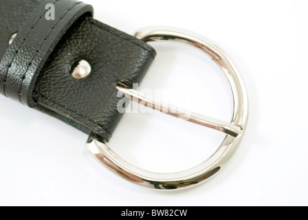 Cintura in cuoio fibbia Foto Stock