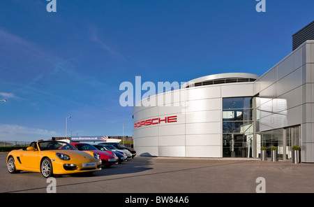 Porsche Centro esperienze a Siverstone. Foto Stock