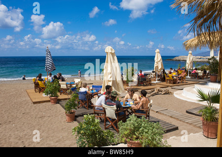 Il bar sulla spiaggia in Lakki, la penisola di Akamas, Cipro Foto Stock