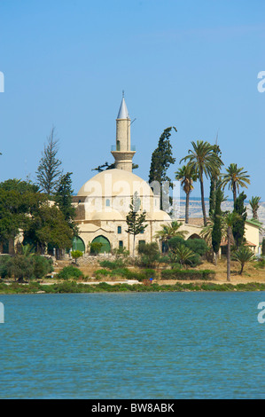 Hala Sultan Tekke moschea, Larnaka,Repubblica di Cipro Foto Stock