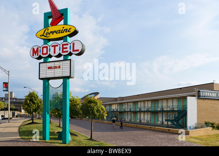 Il Lorraine Motel, il sito di Martin Luther King Jr assassinio, National Civil Rights Museum, Memphis, Tennesse, STATI UNITI D'AMERICA Foto Stock