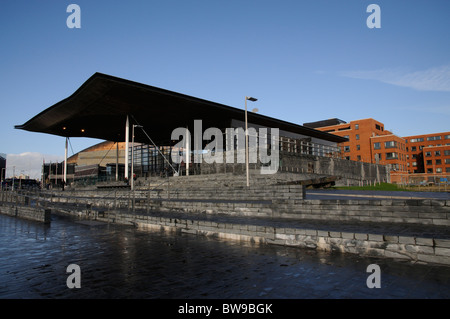 National Assembly for Wales edificio sulla Baia di Cardiff South Wales UK Foto Stock