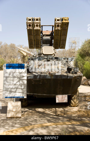 SA sovietica-9 Massa al missile aria alla forza aerea israeliana Museum a Hazerim nella periferia di Beersheva ( Beersheba) Israele Foto Stock