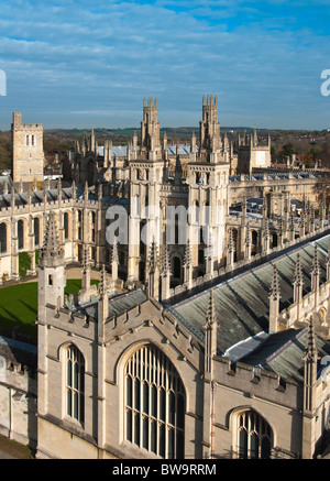 All Souls College visto da sopra. Oxford, Regno Unito Foto Stock