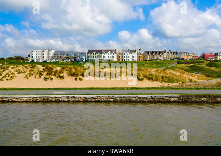 Bude in North Cornwall visto da sopra il Bude Canal. In Inghilterra. Foto Stock