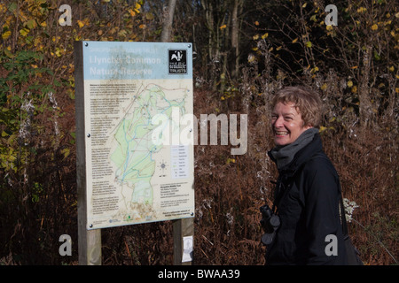 Comune Llynclys Shropshire Wildlife Trust Riserva Naturale, sui confini di Shropshire, Inghilterra e Montgomeryshire, Galles Foto Stock