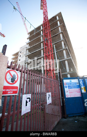 Abbandonati i locali della prevista nuova sede di Anglo Irish Bank a Spencer Dock, Dublino, Irlanda. Foto:Jeff Gilbert Foto Stock