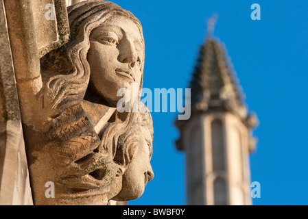 Sculture di Magdalen College di Oxford, Regno Unito Foto Stock