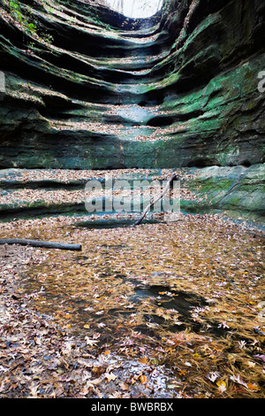 Cascata a secco in Starved Rock State Park Foto Stock