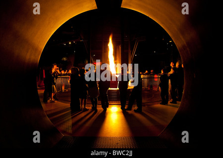 Il fuoco tornado al Magna Science Adventure Centre a Rotherham South Yorkshire Foto Stock