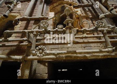 Resti di tubazioni e i forni utilizzati per la fabbricazione di mattoni nella storica Don Valley laterizi in fabbrica a Toronto in Canada Foto Stock