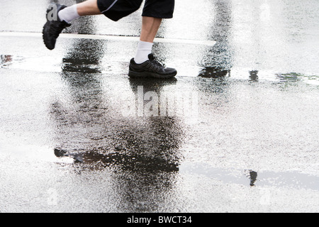 2009 Reykjavik Marathon, runner durante la mezza maratona. Reykjavik Islanda Foto Stock