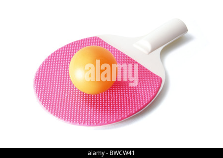 Table Tennis Bat e sfera Foto Stock