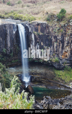 Sterkspruit Falls, Monaco cappottatura della Riserva Naturale, Ukhahlamba-Drakensberg Park, KwaZulu-Natal, Sud Africa Foto Stock