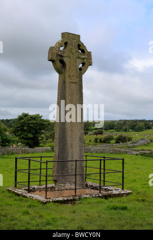 Alta croce (10 secolo), The Burren, Kilfenora, Clare County, Irlanda Foto Stock